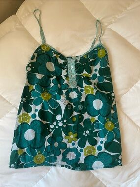 Y2k green babydoll top